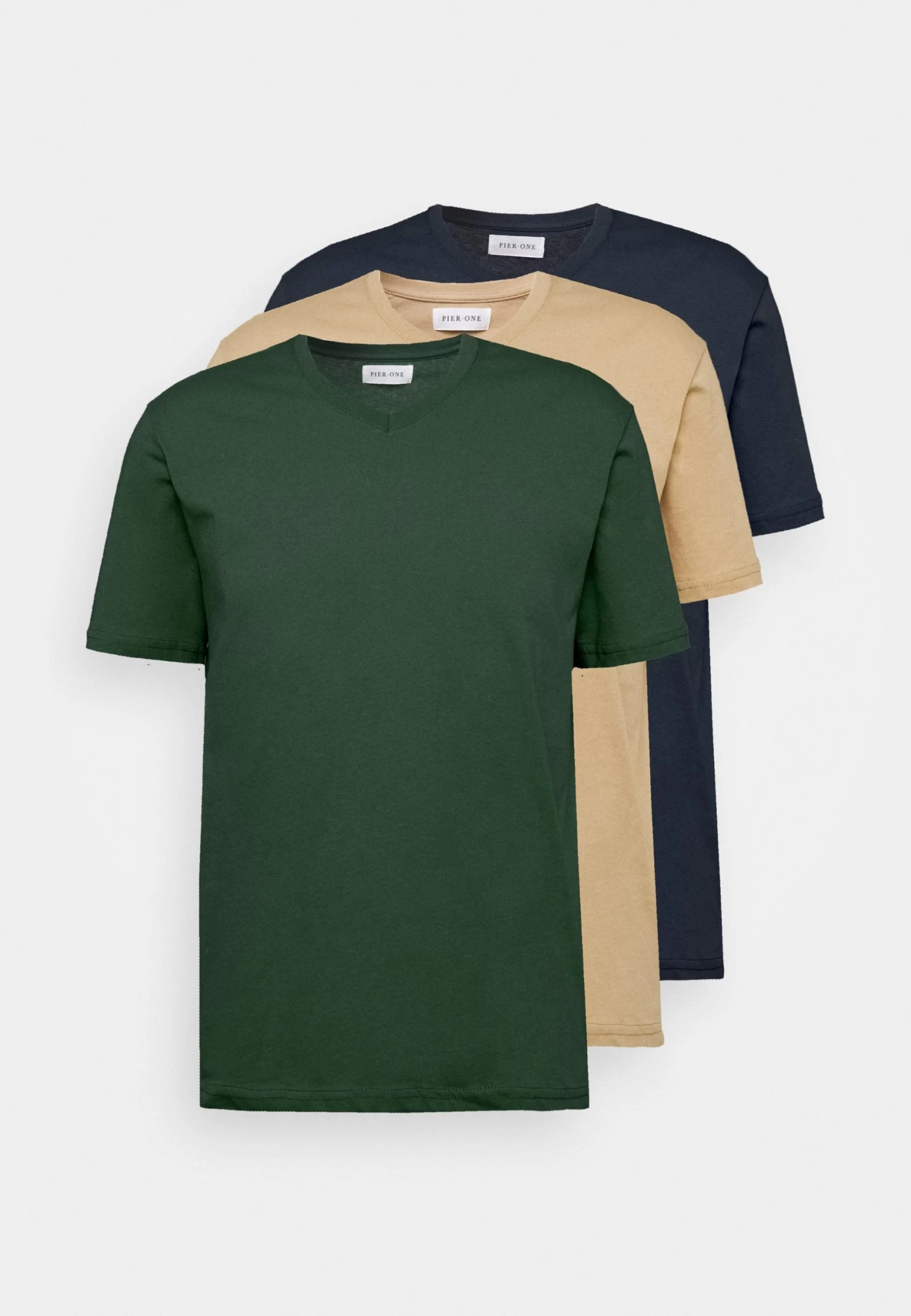 Pier One 3 PackT-Shirt BasicKhaki/Tan/Dark Blue Uomo T-shirt E Polo PI922O0QQ-N11 9 Pier One 3 PackT-Shirt BasicKhaki/Tan/Dark Blue Uomo T-shirt E Polo PI922O0QQ-N11 - immagine 7