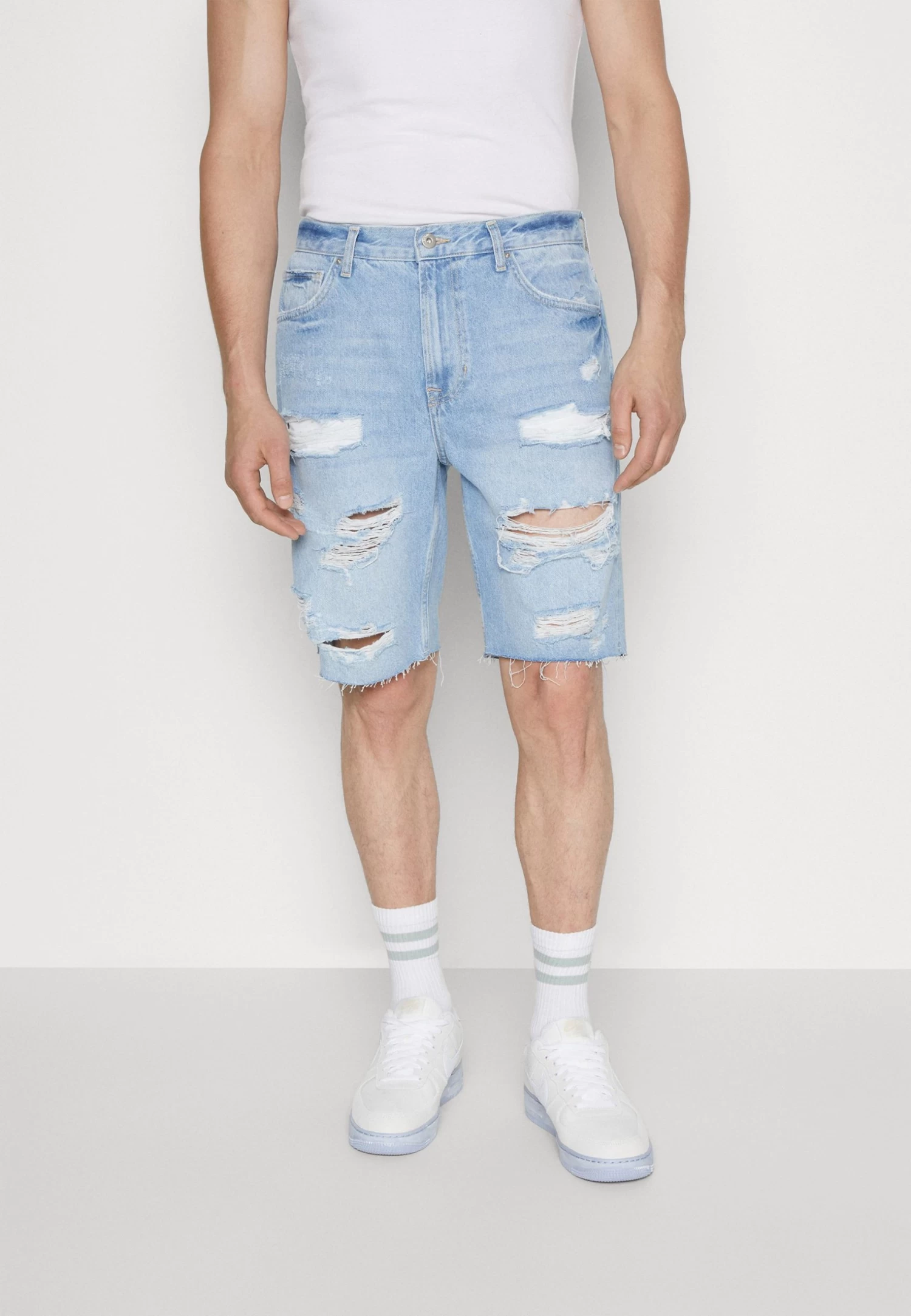Pier One Shorts Di JeansBlue Denim Uomo Jeans PI922F05E-K12 5 Pier One Shorts Di JeansBlue Denim Uomo Jeans PI922F05E-K12 - immagine 3