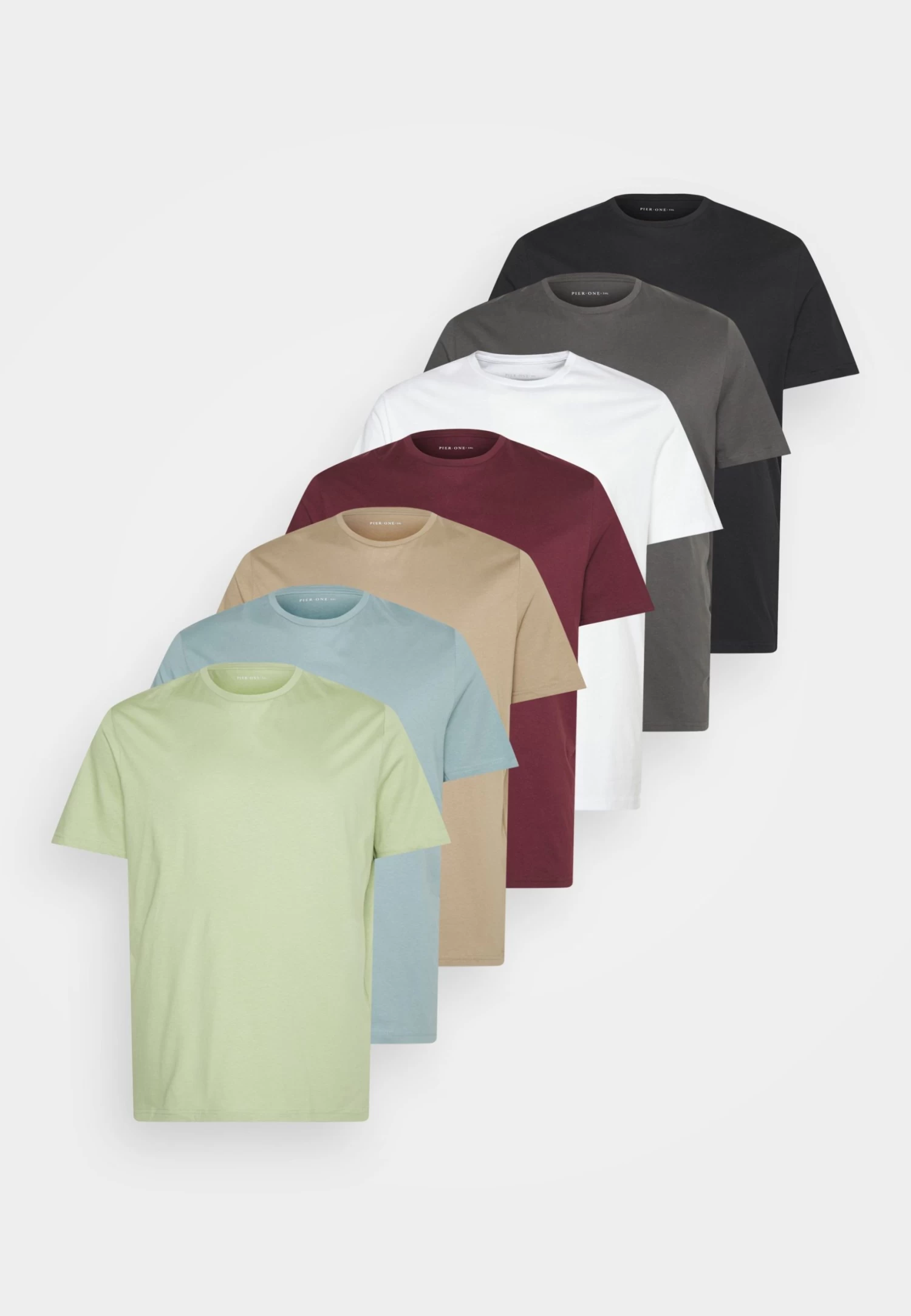 Pier One 7 PackT-Shirt BasicBlack /Green /Bordeaux Uomo T-shirt E Polo PI922O0PY-Q15 3 Pier One 7 PackT-Shirt BasicBlack /Green /Bordeaux Uomo T-shirt E Polo PI922O0PY-Q15