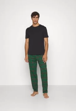 Pier One Single - Pigiama - Black/Green