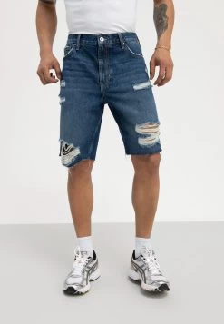 Pier One Shorts Di JeansDark Blue Denim Uomo Jeans PI922F05E-K11