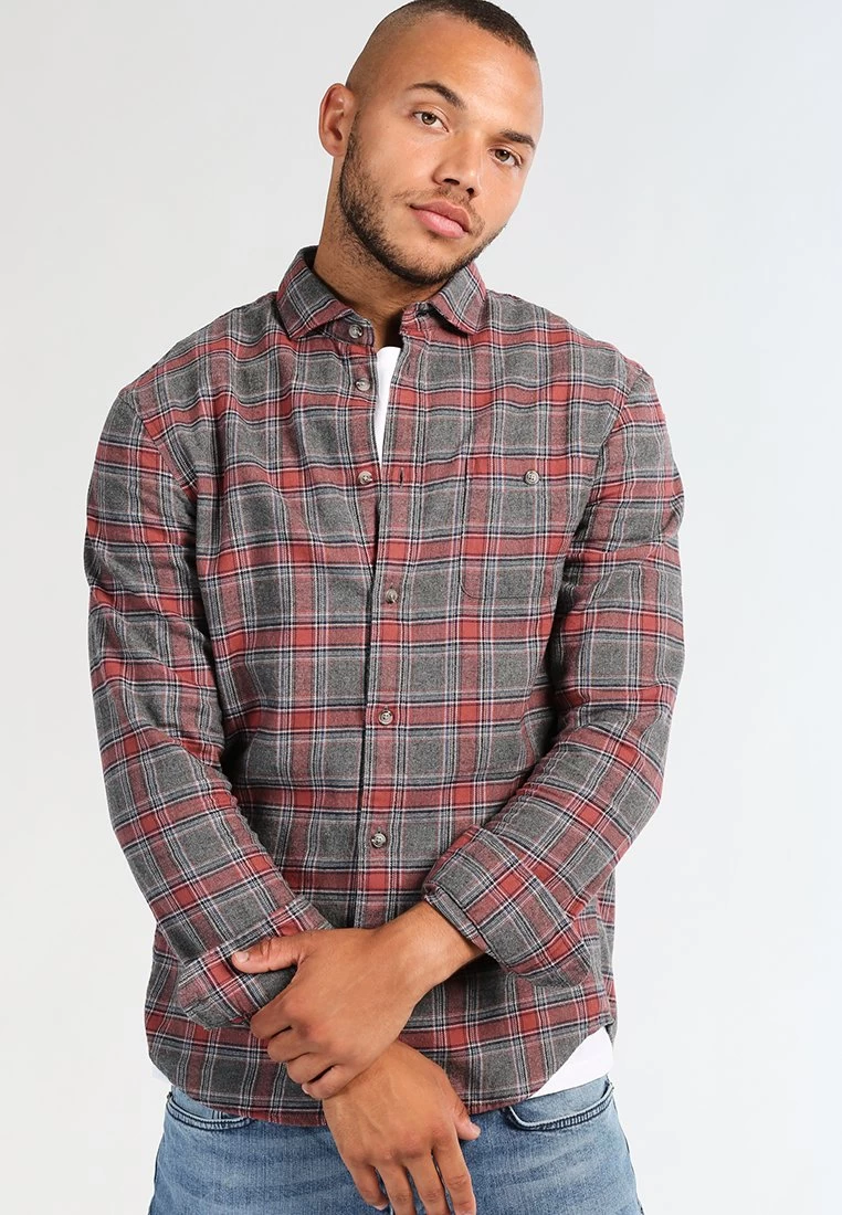 Pier One Camicia - Grey/Coral 3 Pier One Camicia - Grey/Coral