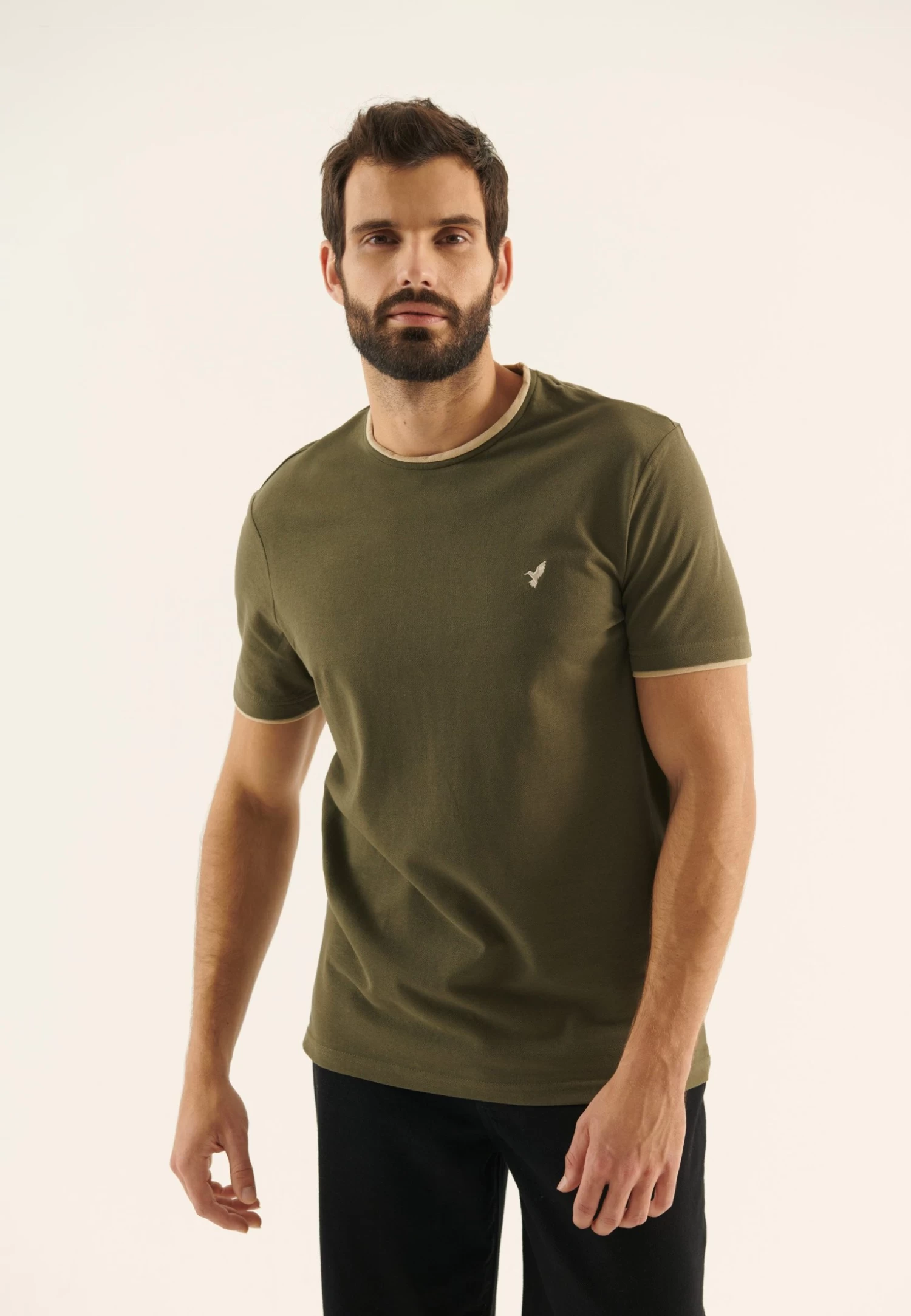 Pier One T-Shirt BasicOlive Uomo T-shirt E Polo PI922O0XD-N11 3 Pier One T-Shirt BasicOlive Uomo T-shirt E Polo PI922O0XD-N11