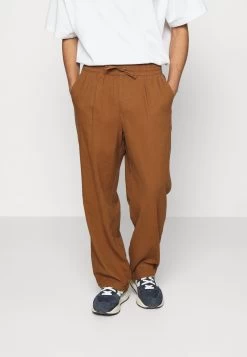 Pier One Drawcord Trousers Linen BlendPantaloniBrown Uomo Pantaloni PI922E05A-O11