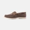 Pier One Leather UnisexScarpe Da BarcaBrown Uomo Scarpe Con I Lacci PI915M00D-O11