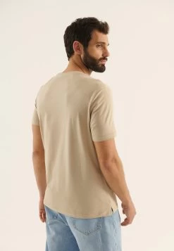 Pier One T-Shirt Con StampaBeige Uomo T-shirt E Polo PI922O0YG-B11 -Pier One 6e183213fd9f4166a059ff8f663551d7