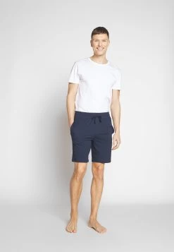 Pier One 3 Pack - Pantaloni Del Pigiama - Dark Blue/Mottled Grey