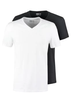 Pier One 2 PackT-Shirt BasicWhite/Black Uomo T-shirt E Polo PI982AA01-A12 -Pier One 7f713aa7d0cf4680ab0acb77eb634838