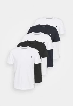 Pier One 5 PackT-Shirt BasicWhite/Black/Dark Blue Uomo T-shirt E Polo PI922O0TV-A11 -Pier One 8041bfdceeaa4d4a9a850e92a8c64783