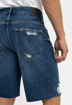 Pier One Shorts Di JeansDark Blue Denim Uomo Jeans PI922F05E-K11 -Pier One 87967f7777b341e69e97f39a26d44312