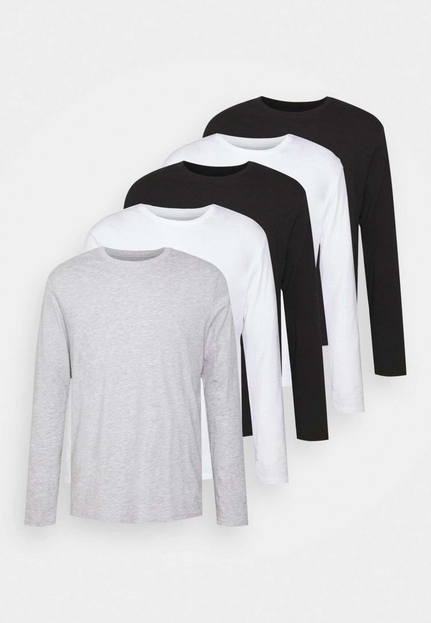 Pier One 5 PackMaglietta A Manica LungaLight Grey/White/Black Uomo T-shirt E Polo PI922O0RB-C11 9 Pier One 5 PackMaglietta A Manica LungaLight Grey/White/Black Uomo T-shirt E Polo PI922O0RB-C11 - immagine 7