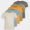 Pier One 5 PackT-Shirt BasicOrange/Dark Blue/Green Uomo T-shirt E Polo PI922O0R0-H11