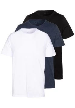 Pier One 3 PackT-Shirt BasicBlack/White/Blue Uomo T-shirt E Polo PI922O0GQ-Q13