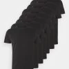 Pier One 7 Pack - T-Shirt Basic - Black -Pier One 9d043fa87e4c481f853c6645808423c9