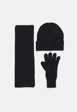 Pier One Set Unisex - Sciarpa - Black