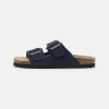 Pier One Leather Unisex - Pantofole - Dark Blue