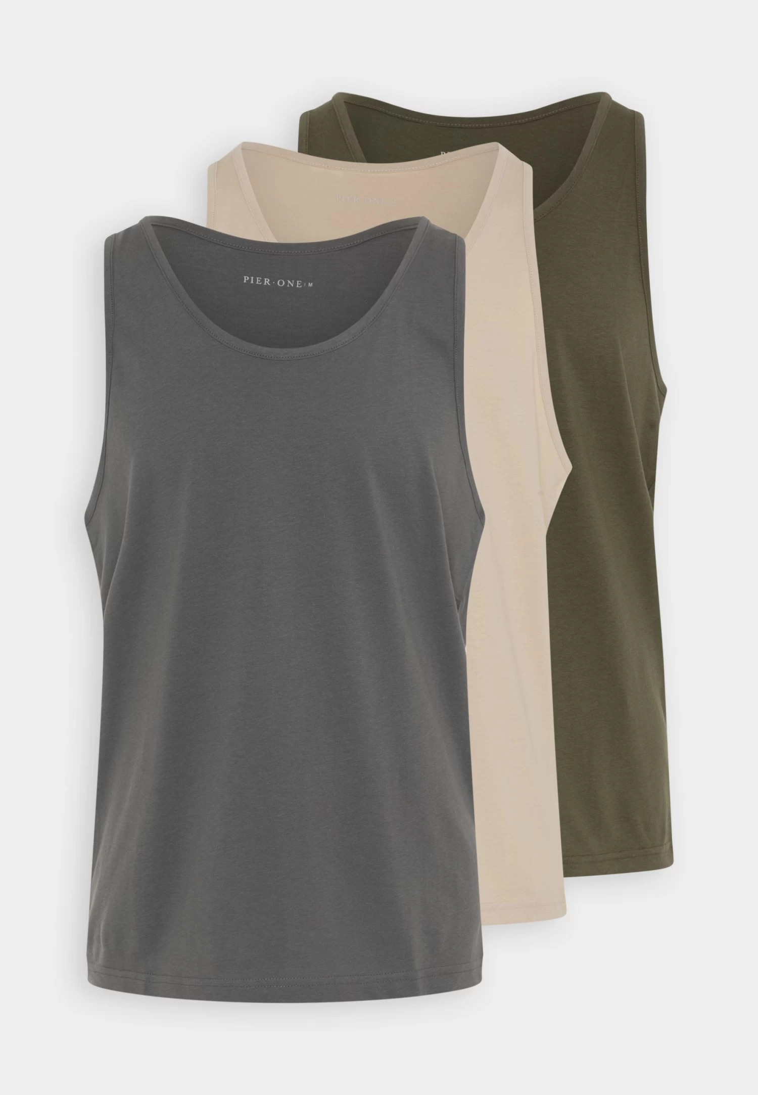 Pier One 3 Pack - Top - Olive/Off-White/Stone 8 Pier One 3 Pack - Top - Olive/Off-White/Stone - immagine 6