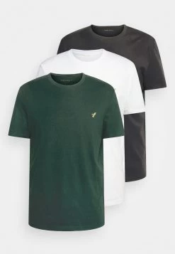 Pier One 3 PackT-Shirt BasicWhite, Black, Dark Green Uomo T-shirt E Polo PI922O0YA-A11 -Pier One cb0ef94bb9d04e7684206d4a10c4d311