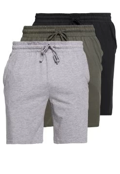 Pier One 3 PackPantaloni Del PigiamaBlack/Mottled Grey Uomo Per La Notte PI982L00F-Q11