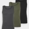 Pier One 3 PackMaglietta IntimaBlack/Khaki/Mottled Dark Grey Uomo Intimo PI982Q008-Q13 -Pier One dcdf4f7f98684599b47537ac7ea160f4