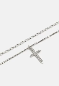 Pier One 2 PackCollanaSilver-Coloured Donna Gioielli PI954L00K-D11 -Pier One e42a886ec2cf4c778fd634ddb3804b3a