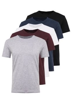 Pier One 5 Pack - T-Shirt Basic - Mottled Bordeaux/White -Pier One f3311ca65bb04406b4483c68855855c6