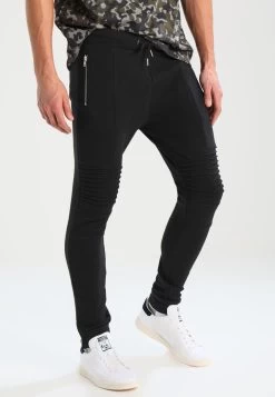 Pier One Biker JoggerPantaloni SportiviBlack Uomo Pantaloni Sportivi E Joggers PI922E03L-Q11