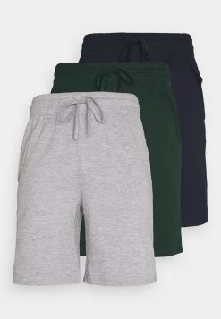 Pier One 3 PackPantaloni Del PigiamaDark Blue /Mottled Dark Grey/Dark Green Uomo Per La Notte PI982L00F-K13